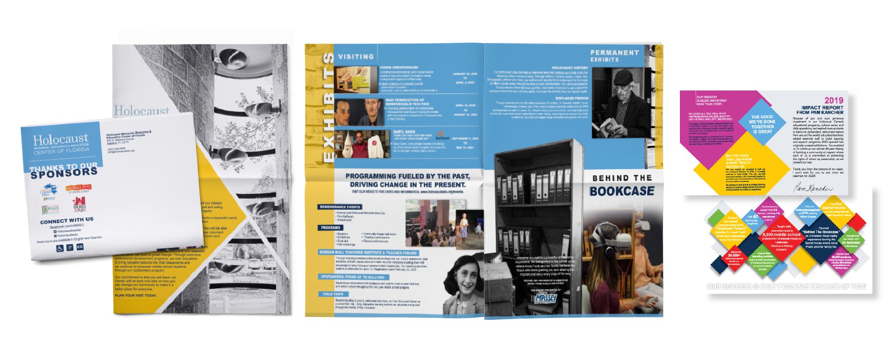 Holocaust Memorial Resource & Education Center brochures featuring Anne Frank