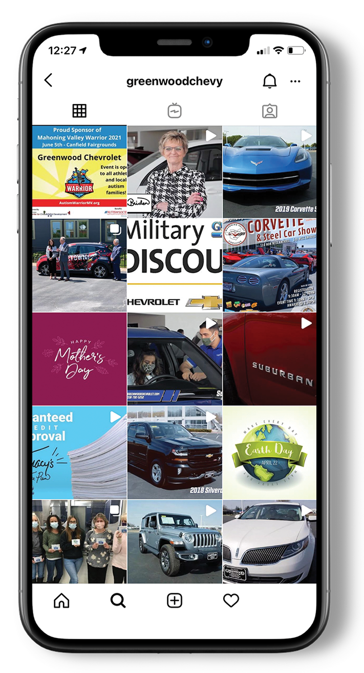 Greenwood Chevrolet instagram feed graphic.