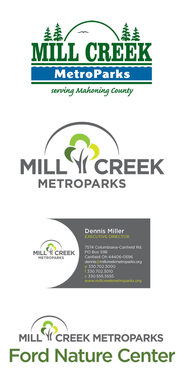 Mill Creek Metro Parks collateral and Logo Designs