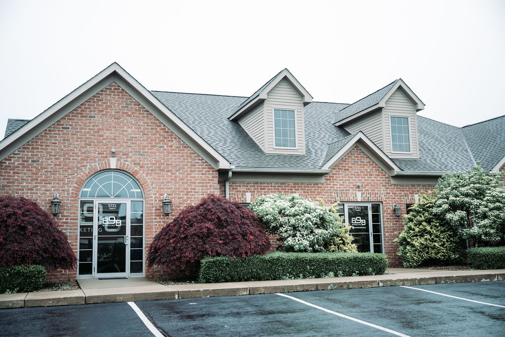 The front of the 898 office building.