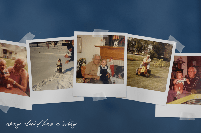 Jeff Ryznar and his grandfather polaroid photo