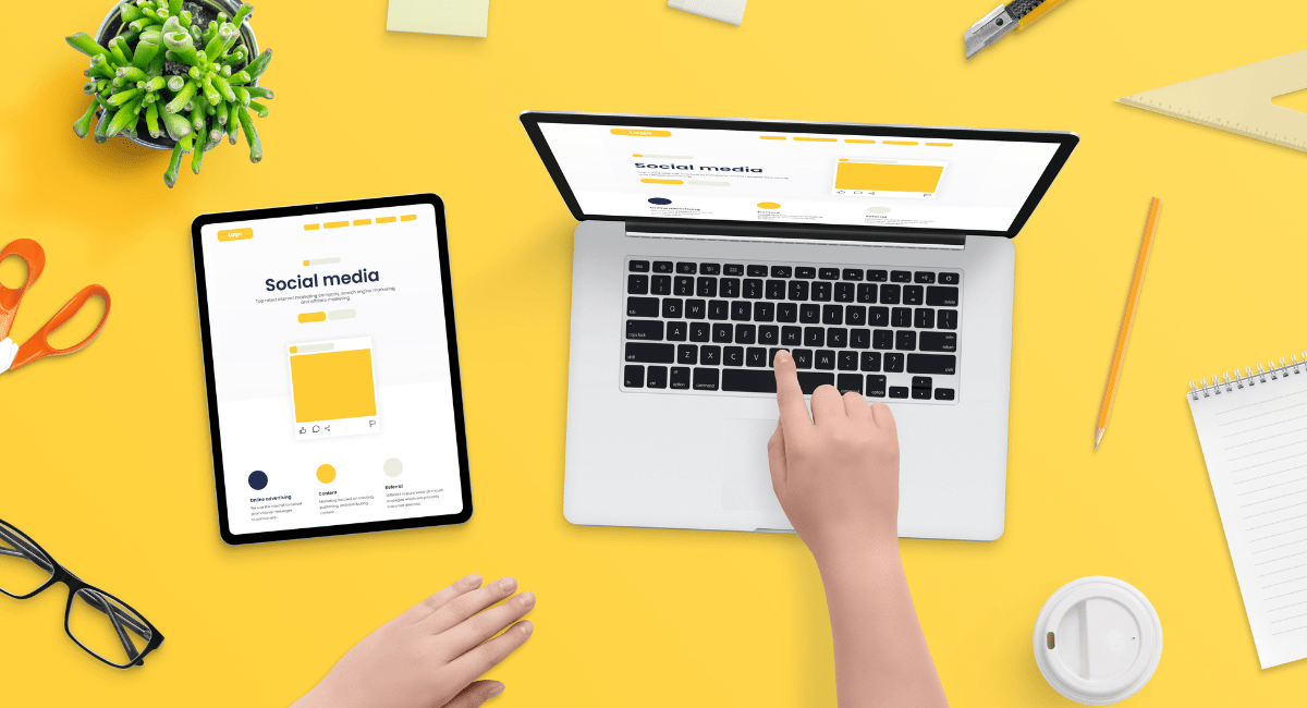 How to Create Successful Social Media Ads: Purpose, Creative & Audience 3 social media ads, yellow