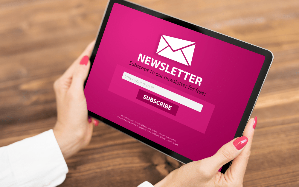 learn how to segment an email list, pink iPad